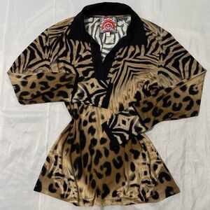 JOHNNY WAS 90S CHEETAH PRINT DESIGNER TOP